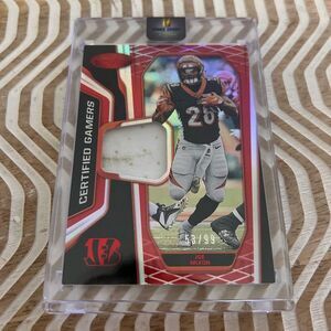 2019 Panini Certified Gamer Joe Mixon Game Worn Patch Cincinnati Bengals Card